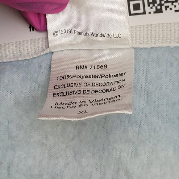 Peanuts 1/4-Zip Fleece Sweater Womens XL 23x21 Crop - Picture 8 of 16